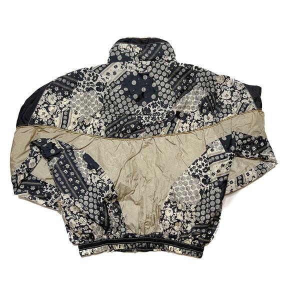 VOS Sports Vintage Patchwork Jacket Windbreaker Paisley Floral Women's L Retro - Picture 4 of 10